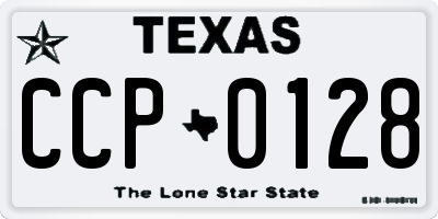 TX license plate CCP0128