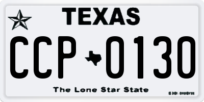 TX license plate CCP0130