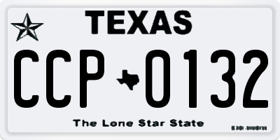 TX license plate CCP0132