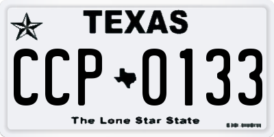 TX license plate CCP0133
