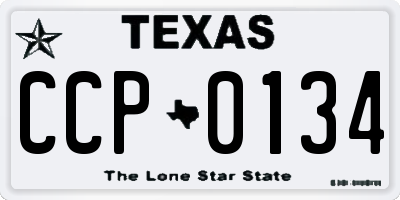 TX license plate CCP0134
