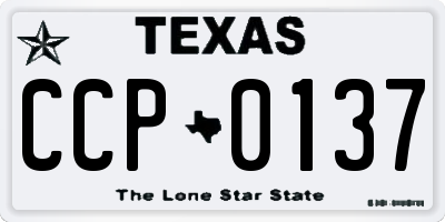 TX license plate CCP0137