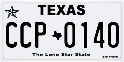 TX license plate CCP0140