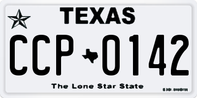 TX license plate CCP0142