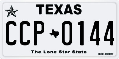 TX license plate CCP0144