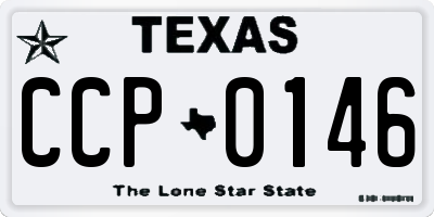 TX license plate CCP0146