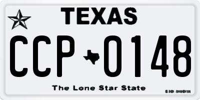 TX license plate CCP0148