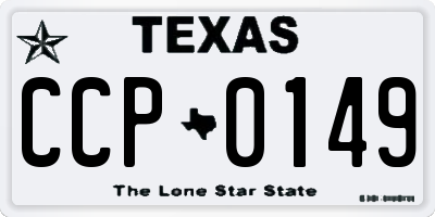 TX license plate CCP0149