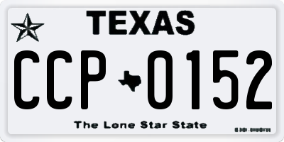 TX license plate CCP0152
