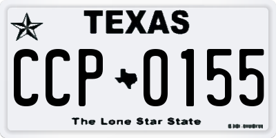 TX license plate CCP0155