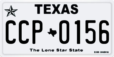 TX license plate CCP0156