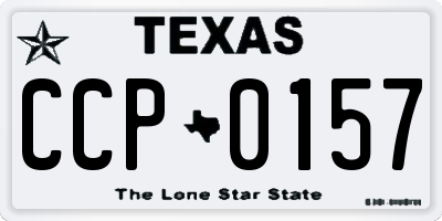 TX license plate CCP0157