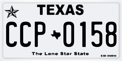 TX license plate CCP0158