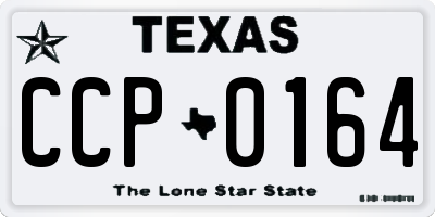 TX license plate CCP0164