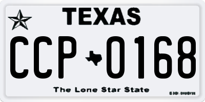 TX license plate CCP0168