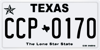 TX license plate CCP0170