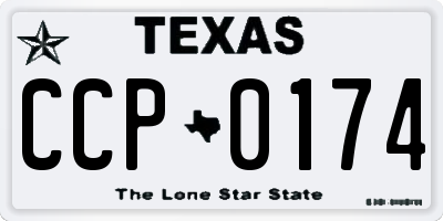 TX license plate CCP0174