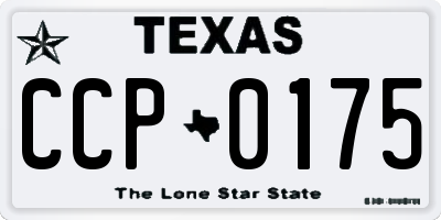 TX license plate CCP0175