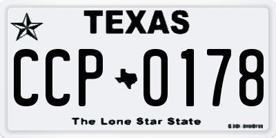 TX license plate CCP0178