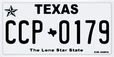 TX license plate CCP0179