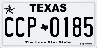 TX license plate CCP0185
