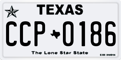 TX license plate CCP0186
