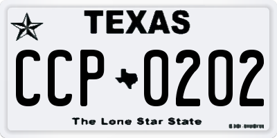 TX license plate CCP0202