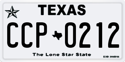 TX license plate CCP0212