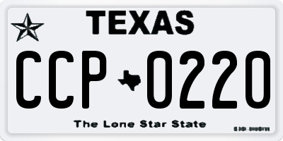 TX license plate CCP0220