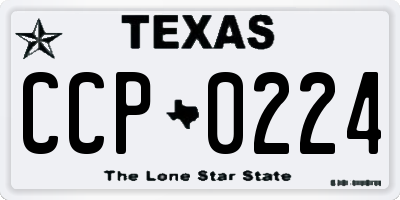 TX license plate CCP0224
