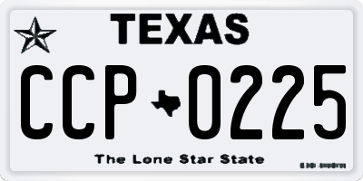 TX license plate CCP0225