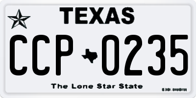 TX license plate CCP0235