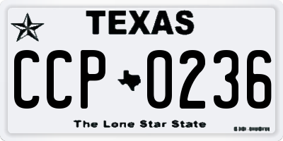 TX license plate CCP0236