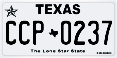 TX license plate CCP0237
