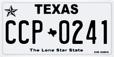 TX license plate CCP0241