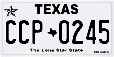 TX license plate CCP0245