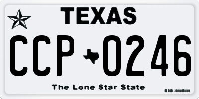 TX license plate CCP0246