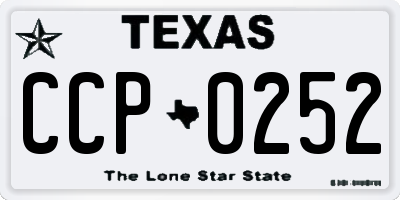 TX license plate CCP0252