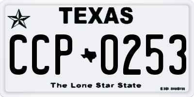 TX license plate CCP0253