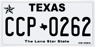TX license plate CCP0262