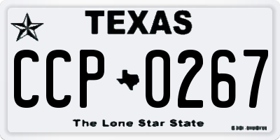 TX license plate CCP0267