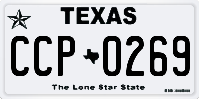 TX license plate CCP0269