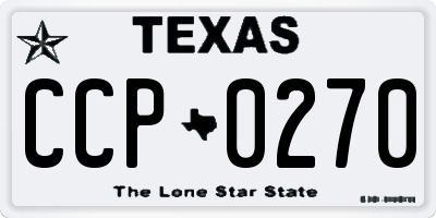 TX license plate CCP0270
