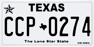 TX license plate CCP0274