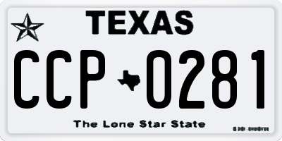 TX license plate CCP0281