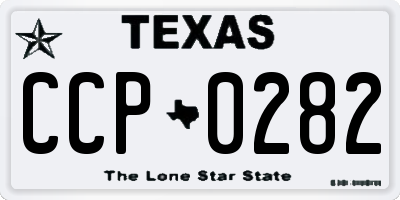 TX license plate CCP0282