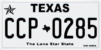 TX license plate CCP0285