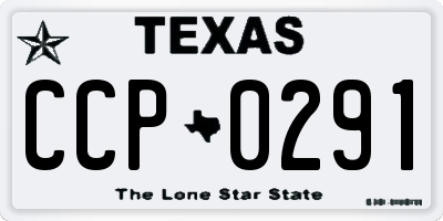 TX license plate CCP0291