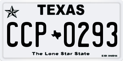 TX license plate CCP0293