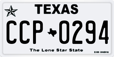 TX license plate CCP0294
